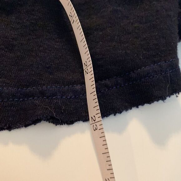 FREE People extra small black V-neck short sleeve top pleated front at bodice - Picture 14 of 14